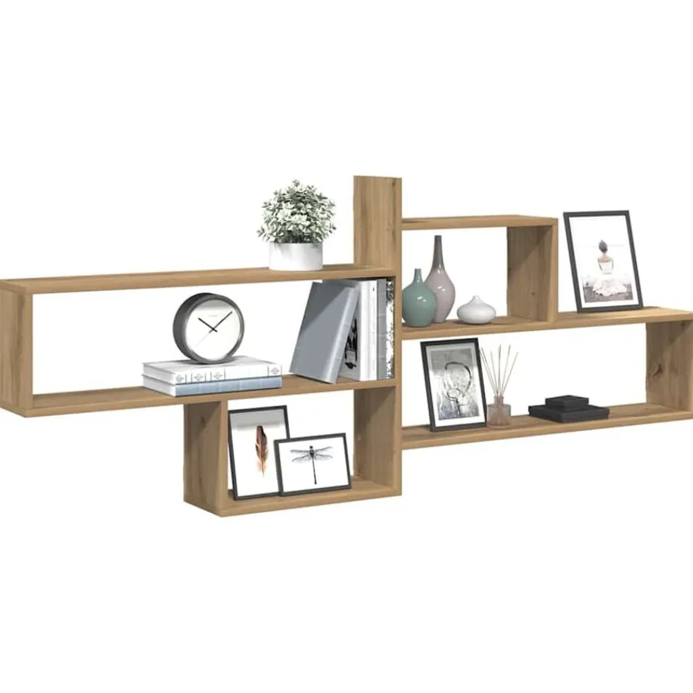 Étagères-vidaXL Étagère murale chêne artisanal 167,5x18x68 cm bois ingénierie Ch&ecirc;ne