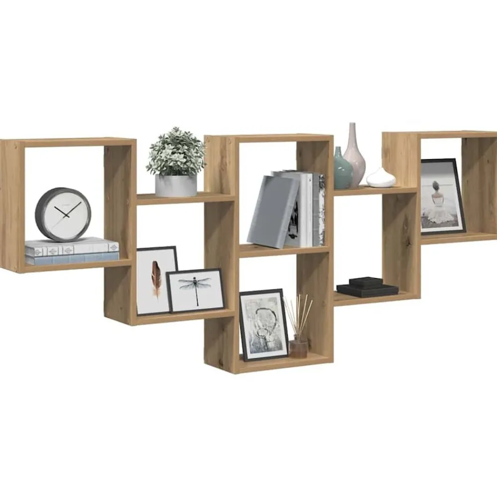 Étagères-vidaXL Étagère murale chêne artisanal 159x18x66 cm bois d'ingénierie Ch&ecirc;ne