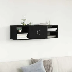 Étagères-vidaXL Étagère Murale Chêne noir 102 x 30 x 29 cm Bois d'ingénierie Ch&ecirc;ne noir