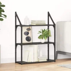 vidaXL Étagère Murale Chêne noir 60 x 21 x 78,5 cm Bois d'ingénierie