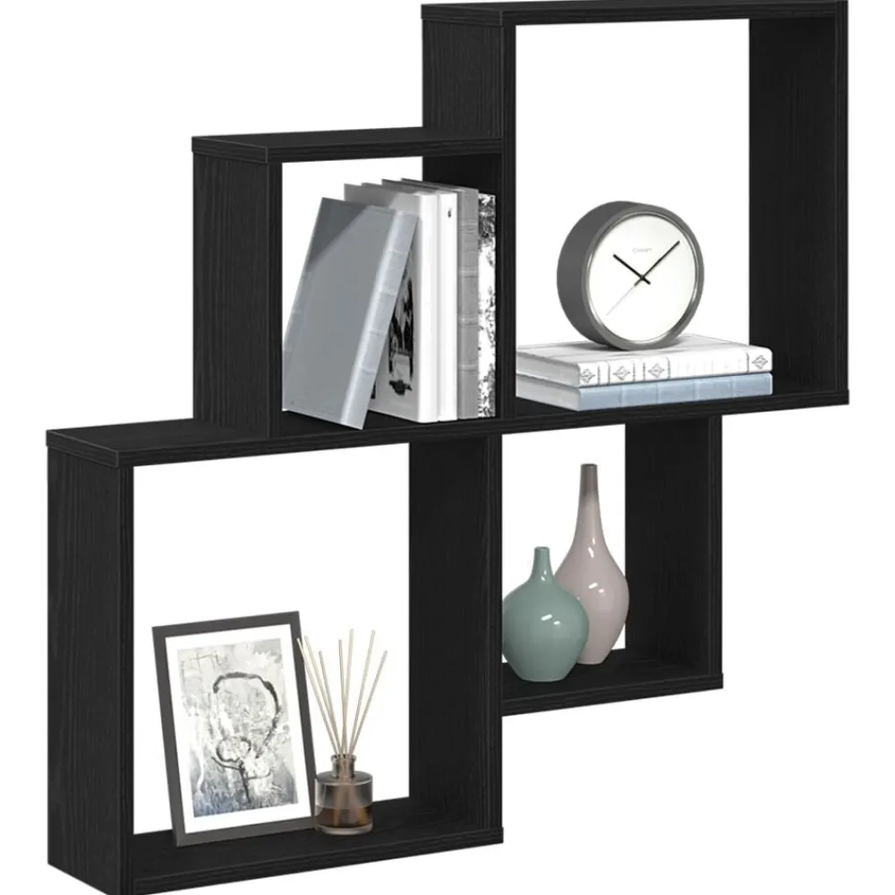 vidaXL Étagère Murale Chêne noir 80 x 15 x 78,5 cm Bois d'ingénierie