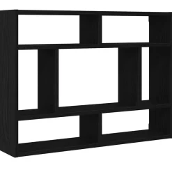 Étagères-vidaXL Étagère murale Chêne noir 75x16x55 cm Bois d'ingénierie Ch&ecirc;ne noir