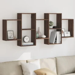 vidaXL Étagère murale chêne marron 159x18x65 cm bois d'ingénierie