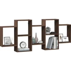 vidaXL Étagère murale chêne marron 159x18x65 cm bois d'ingénierie
