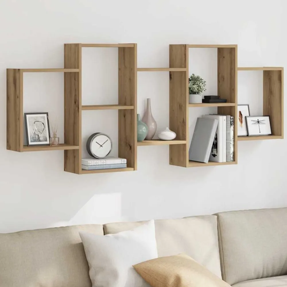 vidaXL Étagère murale chêne artisanal 159x18x65 cm bois d'ingénierie