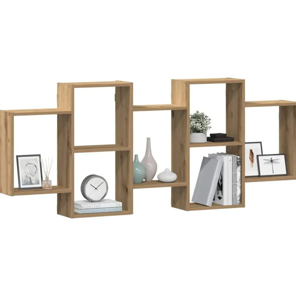 vidaXL Étagère murale chêne artisanal 159x18x65 cm bois d'ingénierie