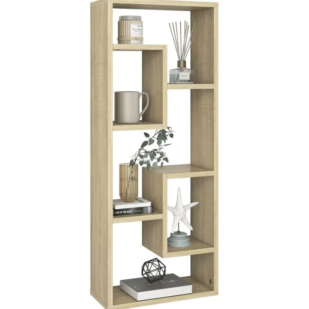 vidaXL Étagère murale Chêne sonoma 36x16x90 cm Bois d'ingénierie