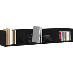 Étagères-vidaXL Étagère Murale Chêne noir 100 x 18 x 18 cm Bois d'ingénierie Ch&ecirc;ne noir