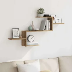 vidaXL Étagère murale chêne artisanal 104x15x49 cm bois d'ingénierie