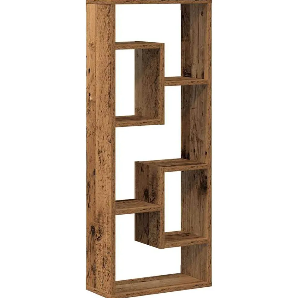 Étagères-vidaXL Étagère murale en bois ancien 36 x 16 x 90 cm Bois d'ingénierie Vieux bois