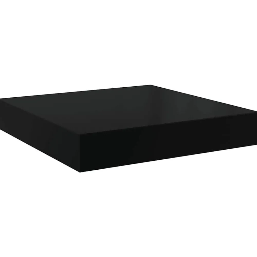 Étagères-vidaXL Étagère murale flottante 23x23,5x3,8 cm MDF noir brillant