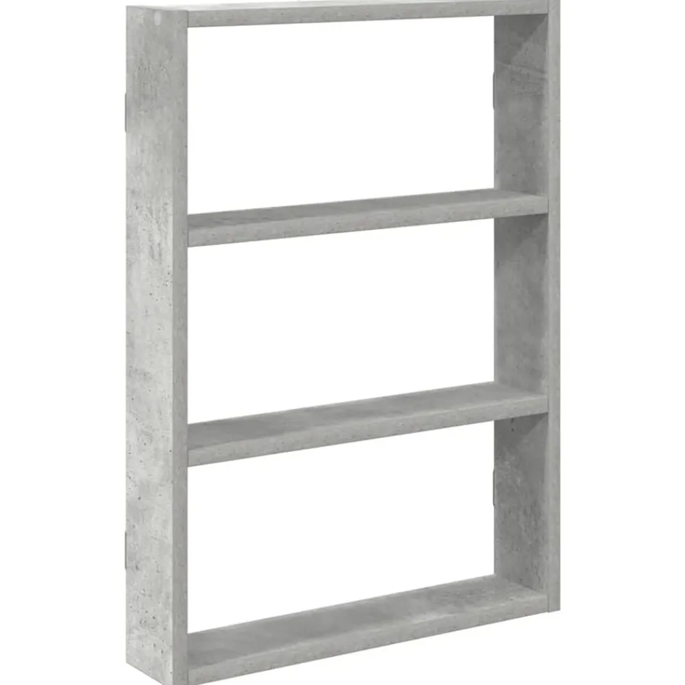Étagères-vidaXL Étagère murale 43x9x60 cm bois d'ingénierie Gris béton