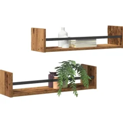 vidaXL Étagère Murale Montage mural 2 pcs 60 x 16 x 14 cm