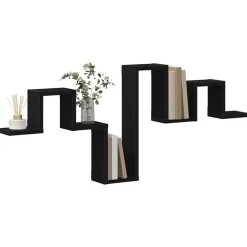 Étagères-vidaXL Étagère Murale Montage mural Chêne noir 104,5 x 43 x 10 cm Ch&ecirc;ne noir