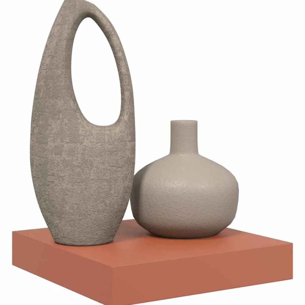 Étagères-vidaXL Étagère Murale 23 x 23,5 x 4 cm Bois d'ingénierie Rouge