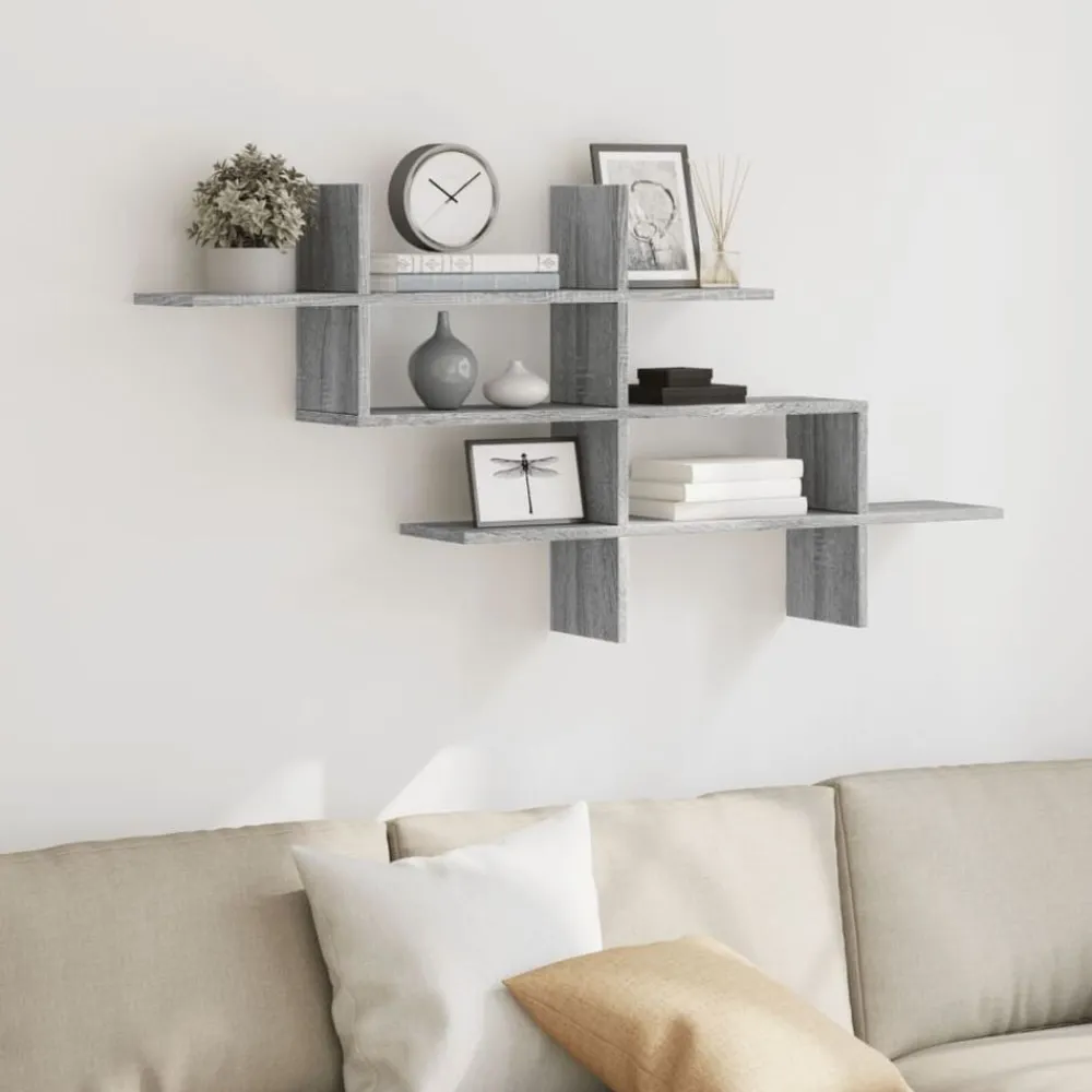 vidaXL Étagère murale 124,5x18x60,5 cm bois d'ingénierie