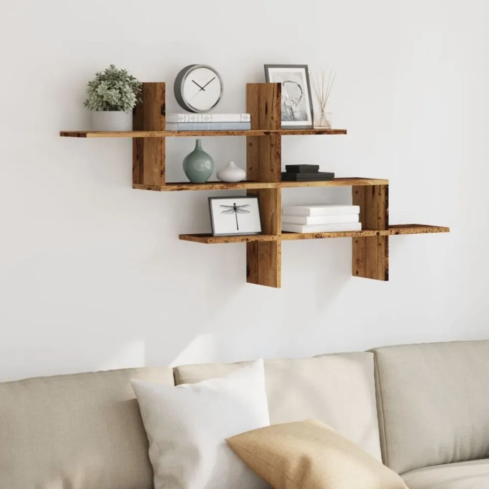 vidaXL Étagère murale 124,5x18x60,5 cm bois d'ingénierie