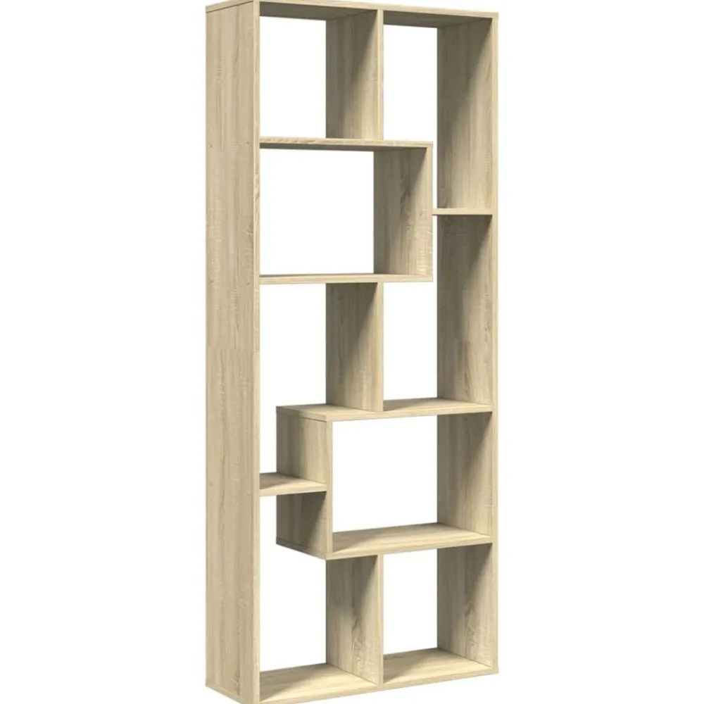 Étagères-vidaXL Étagère séparatrice de pièce chêne sonoma 67x25x161,5 cm Ch&ecirc;ne sonoma