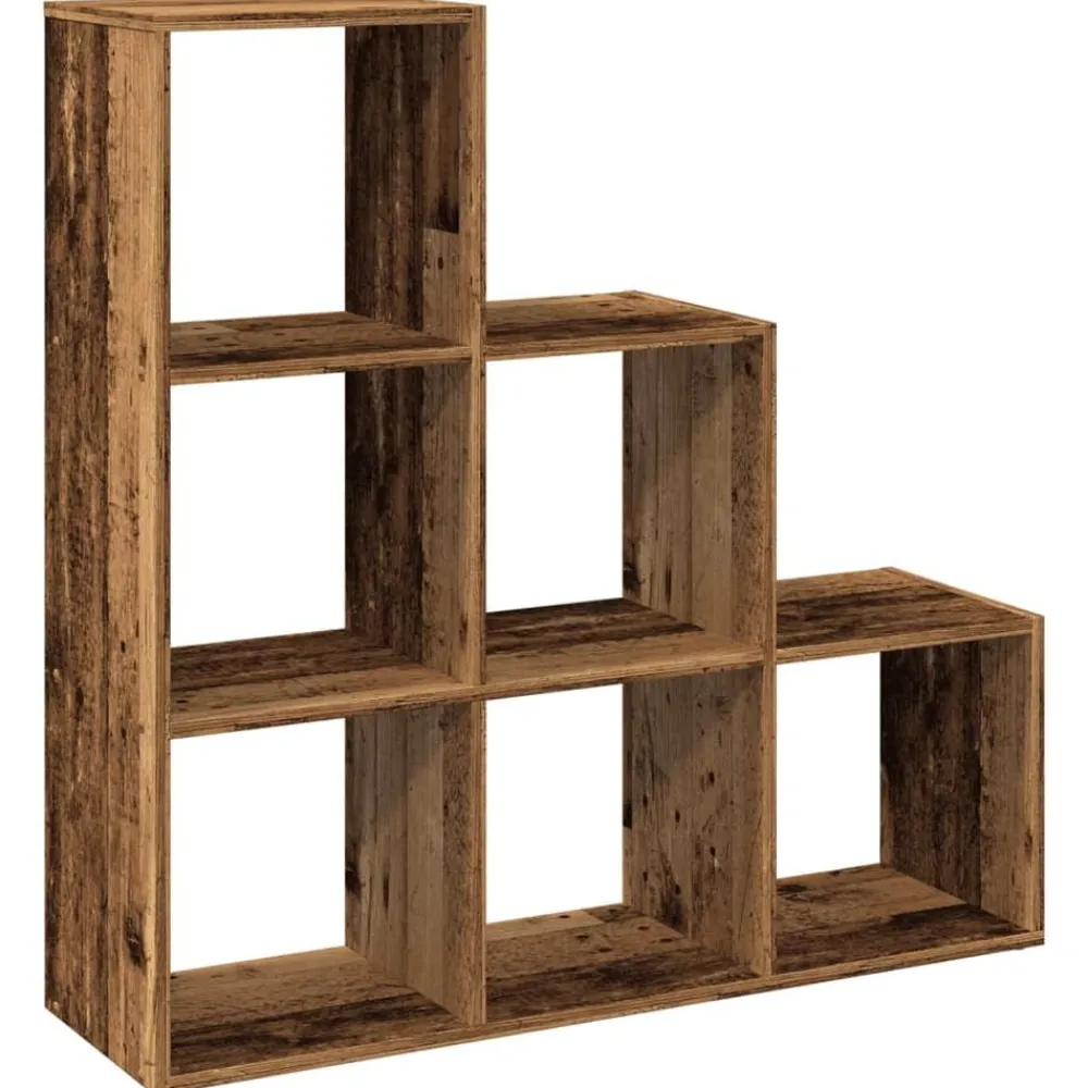 Étagères-vidaXL Étagère séparatrice de pièce à 3 niveaux 99x29x99 cm Vieux bois