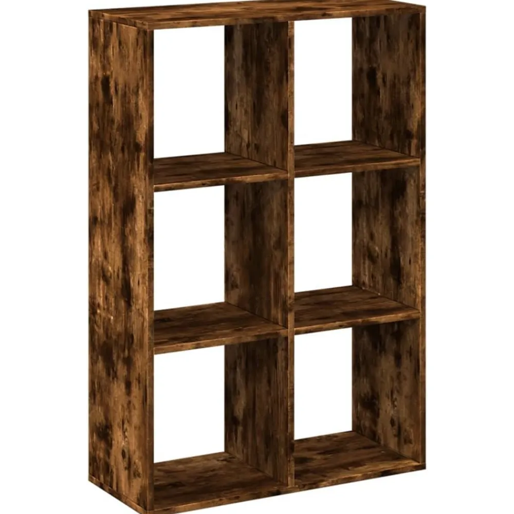 vidaXL Étagère séparatrice de pièce chêne fumé 69,5x29x103,5 cm