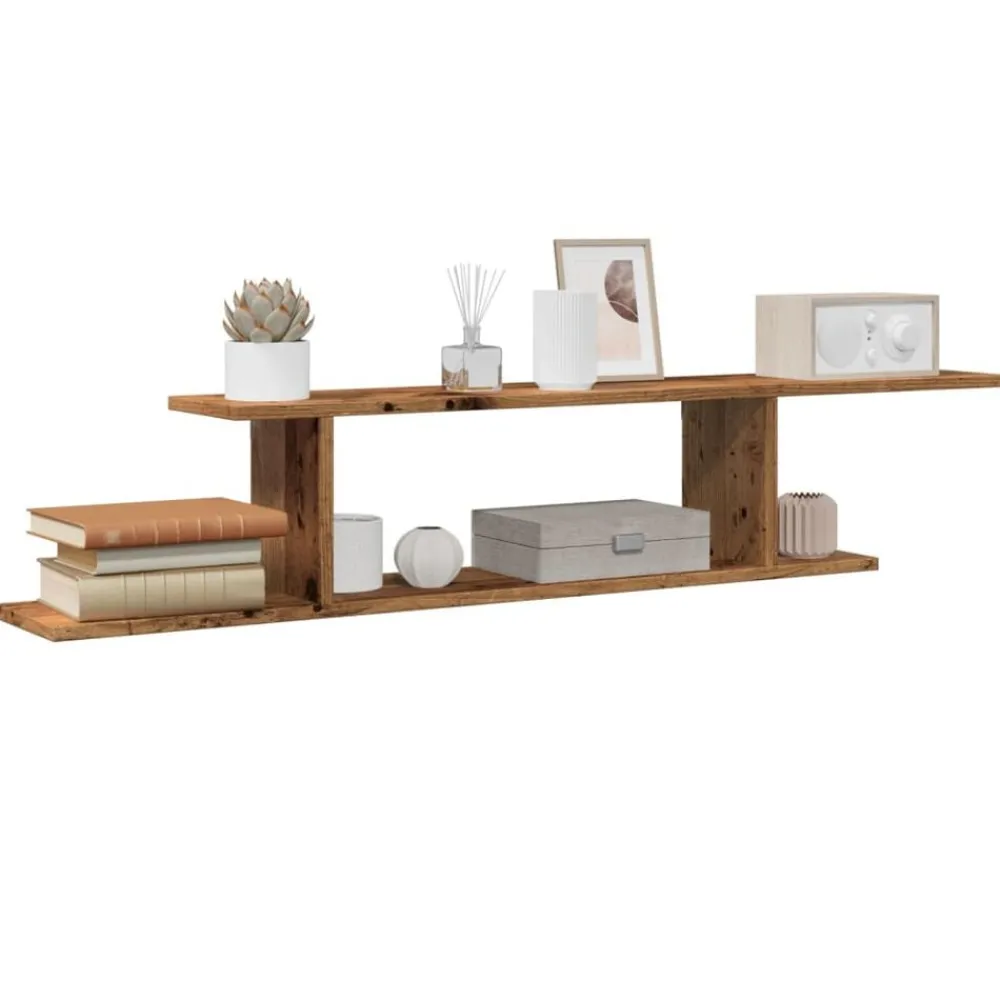 vidaXL Étagère TV murale 125x18x23 cm bois d'ingénierie