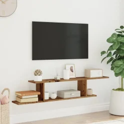 vidaXL Étagère TV murale 125x18x23 cm bois d'ingénierie