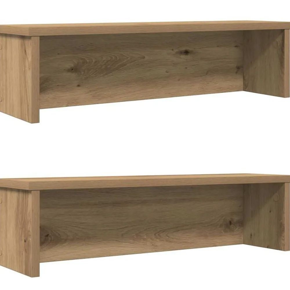Arts De La Table & Arts Culinaires-vidaXL Étagères de cuisine empilables 2 pcs chêne artisanal 50x15x16cm chêne artisanal