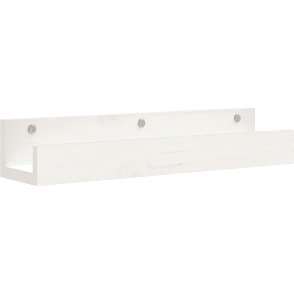 Étagères-vidaXL Étagères murales 2 pcs 50x12x9 cm Bois de pin massif Blanc