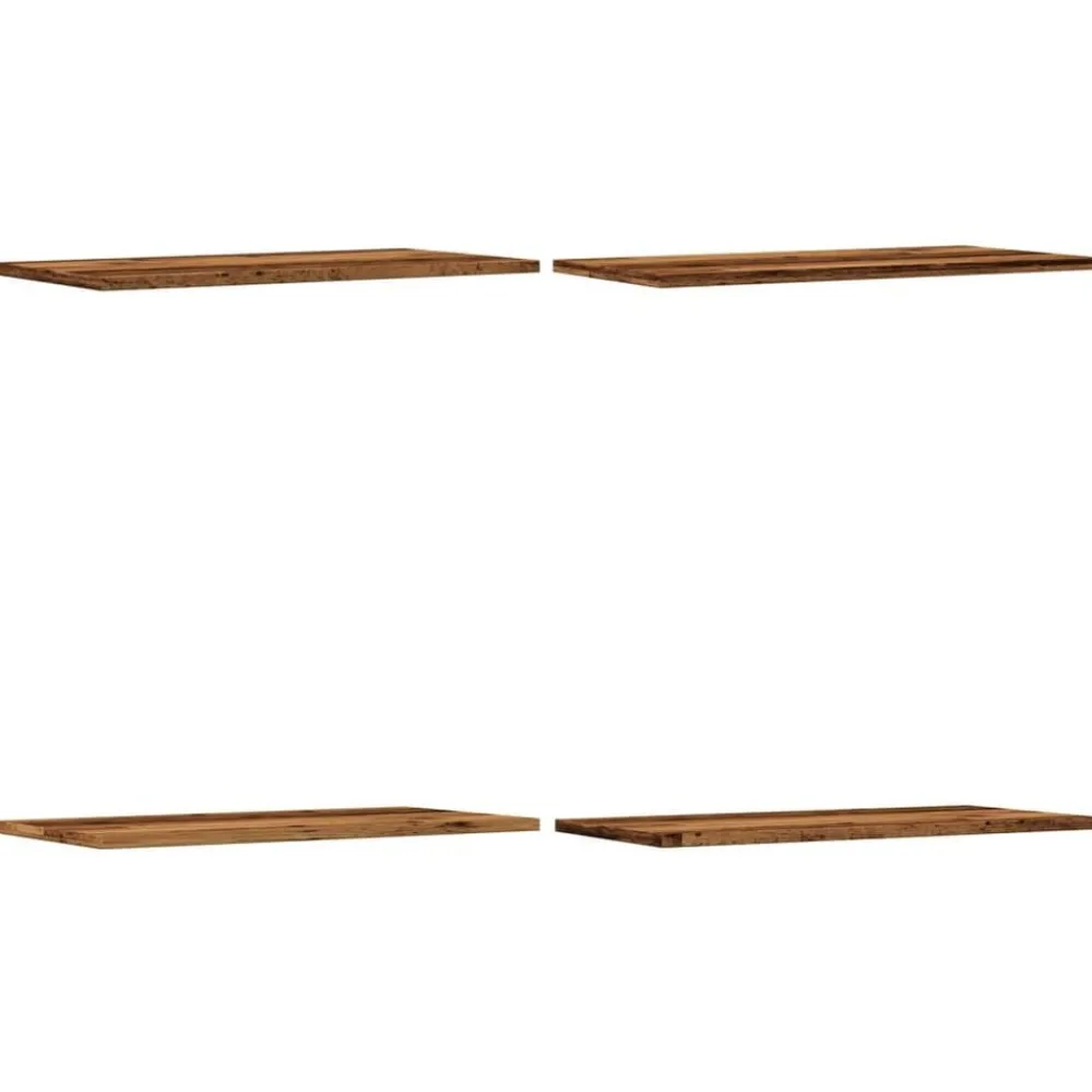 Étagères-vidaXL Étagères murales 4 pcs 60x30x1,5cm bois d'ingénierie Vieux bois