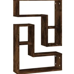 vidaXL Étagères murales 2 pcs Chêne fumé 50x15x50 cm Bois d'ingénierie