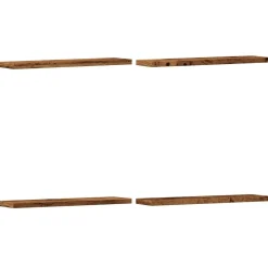Étagères-vidaXL Étagères murales 4 pcs 40x10x1,5cm bois d'ingénierie Vieux bois