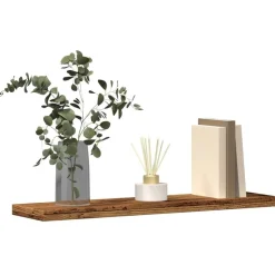 Étagères-vidaXL Étagères murales 4 pcs 40x10x1,5cm bois d'ingénierie Vieux bois