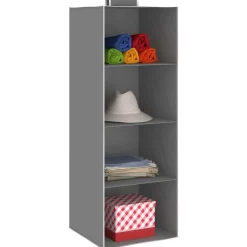 vidaXL Étagères suspendues de rangement 2 pcs 4 niveaux Tissu