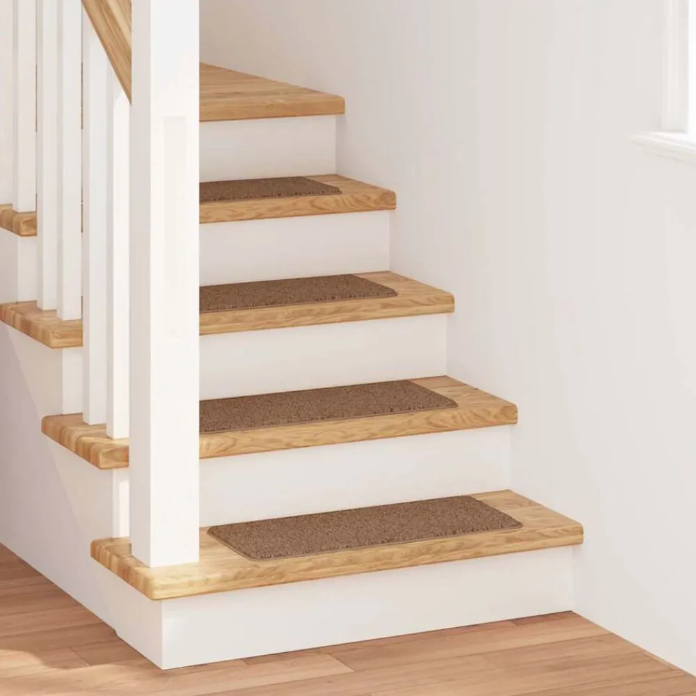Produits Ménagers-vidaXL Tapis Antidérapants pour Escaliers 15 pcs Jaune 60 x 25 cm PP Jaune clair