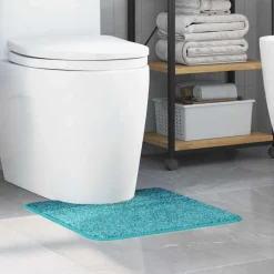 vidaXL Tapis de bain antidérapant avec découpe pour toilette