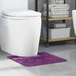Accessoires De Salle De Bain-vidaXL Tapis de bain antidérapant avec découpe pour toilette Violet