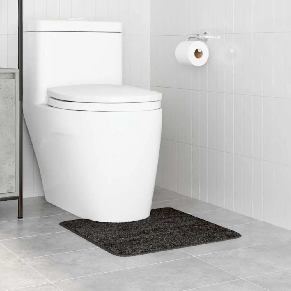 vidaXL Tapis de bain antidérapant avec découpe pour toilette