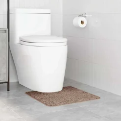 vidaXL Tapis de bain antidérapant avec découpe pour toilette