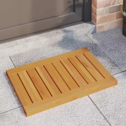 Accessoires De Salle De Bain-vidaXL Tapis de bain Uni Marron 60 x 40 cm bois