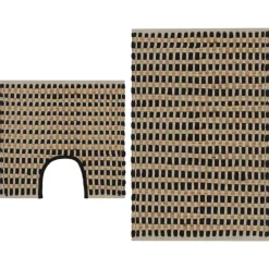vidaXL Tapis de salle de bain tissés à la main Jute Naturel et