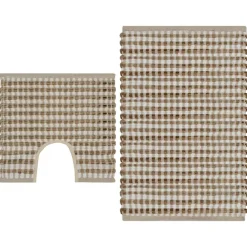 vidaXL Tapis de salle de bain tissés à la main Naturel et