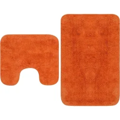 Accessoires De Salle De Bain-vidaXL Tapis de salle de bain 2 pcs Tissu Orange