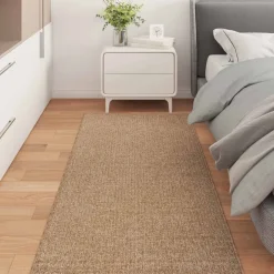 Décorations-vidaXL Tapis de surface AGIRA Naturel 150 x 80 cm Polyester