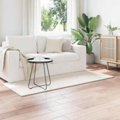vidaXL Tapis de surface SIROLO Crème 150 x 80 cm Polyester