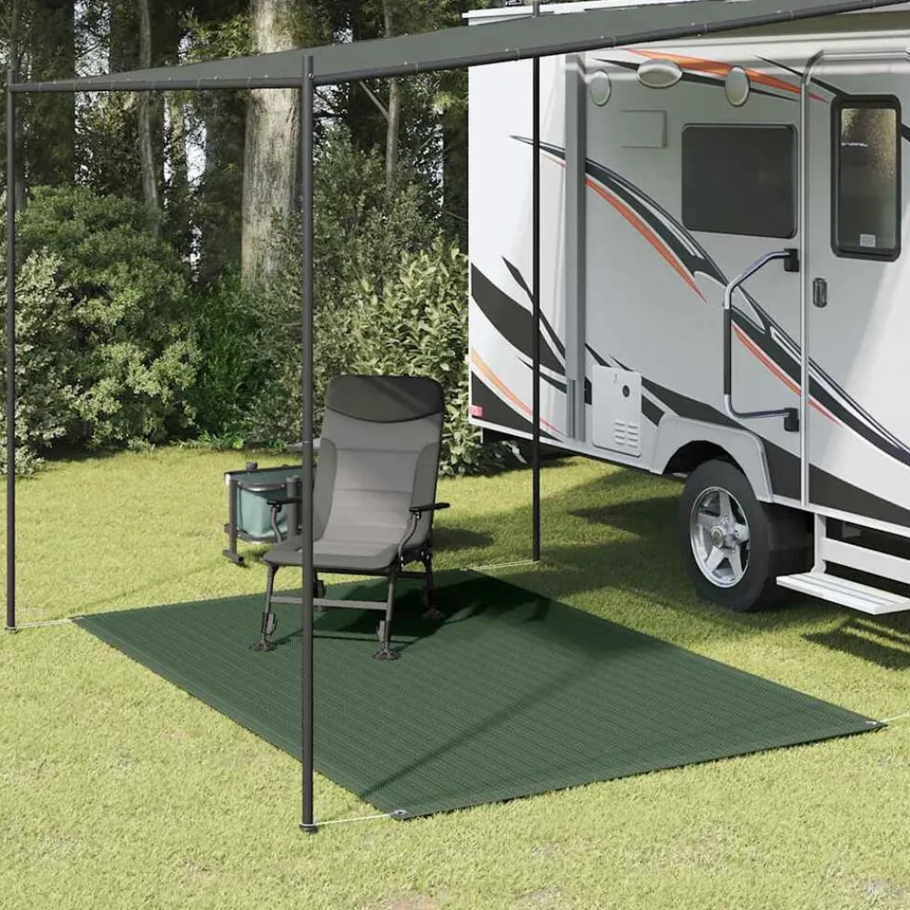 vidaXL Tapis de tente 250 x 300 cm PEHD Vert