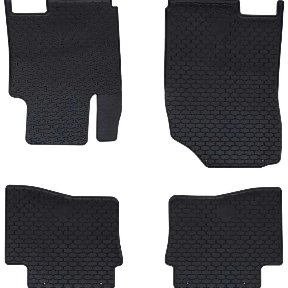 Pièces Détachées Pour Véhicules-vidaXL Tapis de voiture 4 pcs Noir Caoutchouc