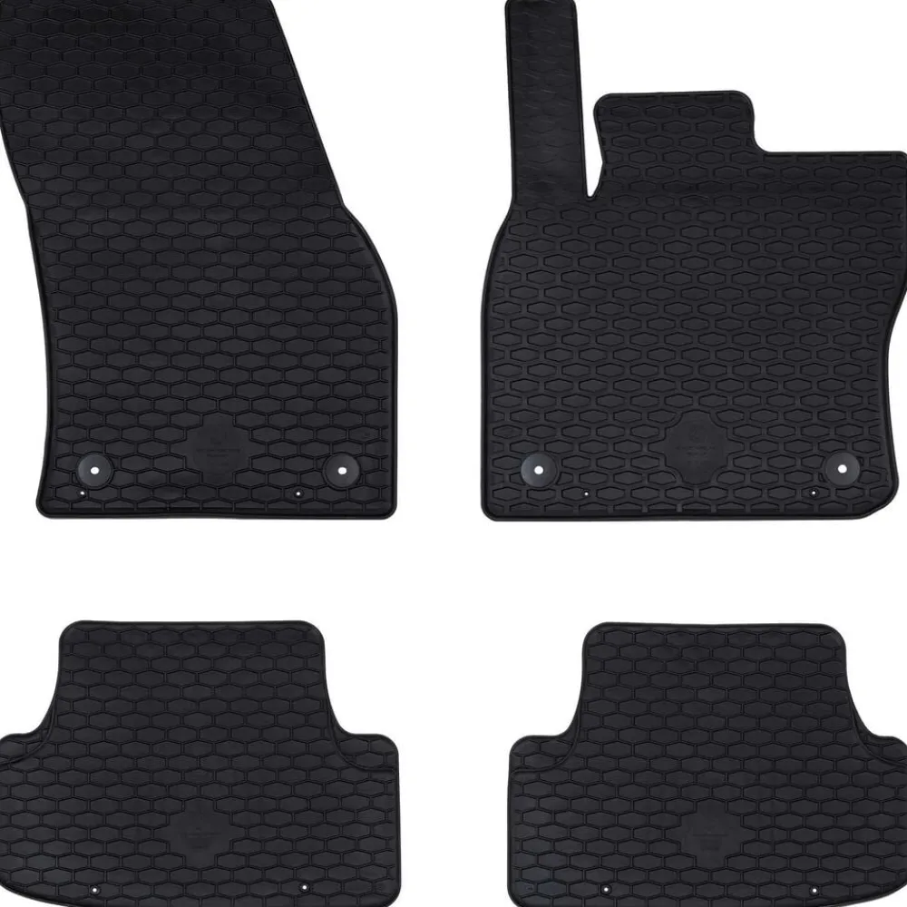 Pièces Détachées Pour Véhicules-vidaXL Tapis de voiture 4 pcs Noir Compatible avec Seat ATECA 2016-