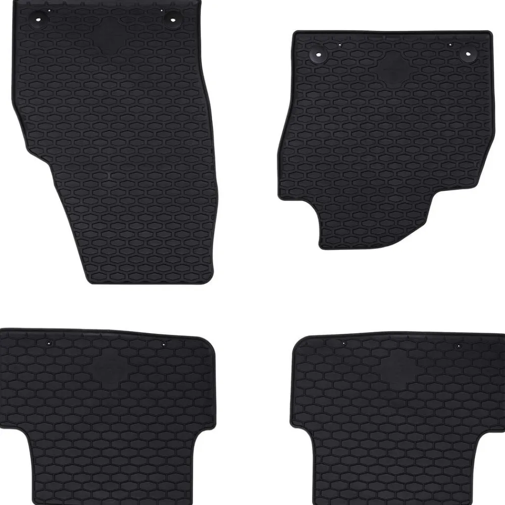 Pièces Détachées Pour Véhicules-vidaXL Tapis de voiture 4 pcs Noir compatible avec VW POLO 2021-