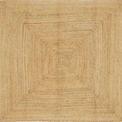 Décorations-vidaXL Tapis de zone Beige 120 x 120 cm Jute