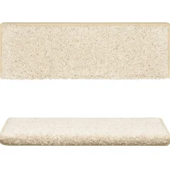 Produits Ménagers-vidaXL Tapis d'escalier 15 pièces 65 x 21 x 4 cm Bord rectangulaire Blanc